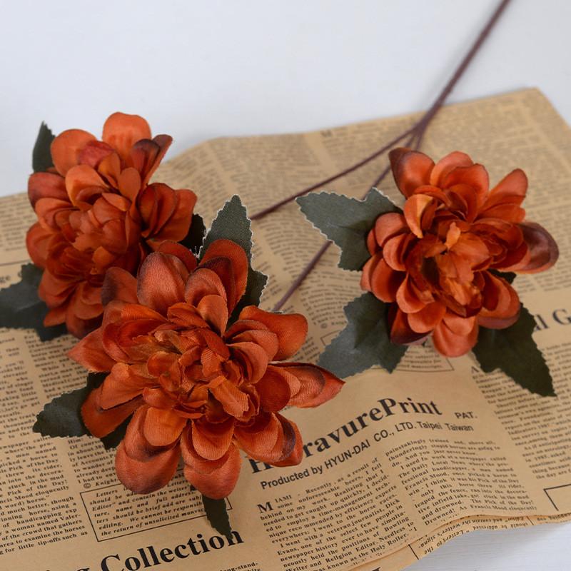 Simulated Plants Dahlia Wedding Hotel Restaurant Desktop Decoration Props