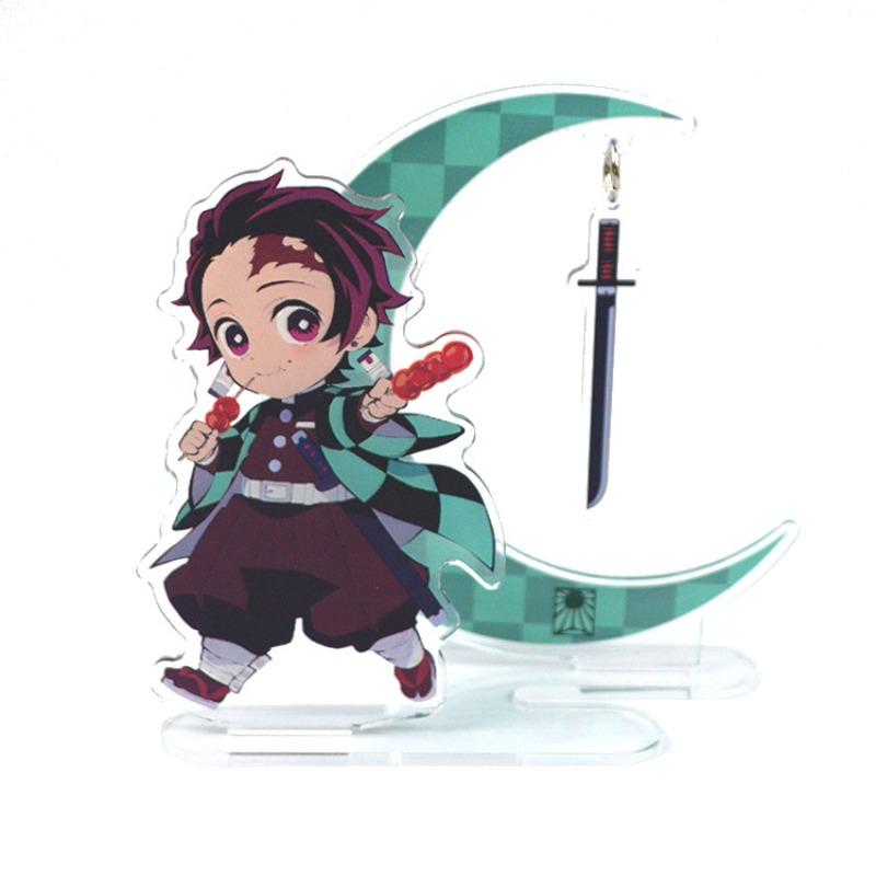 Demon Slayer Acrylic Stand Up Anime Cartoon Double Sided Backpack Pendant Agatsuma Zenitsu Kamado Nezuko Creative Accessories