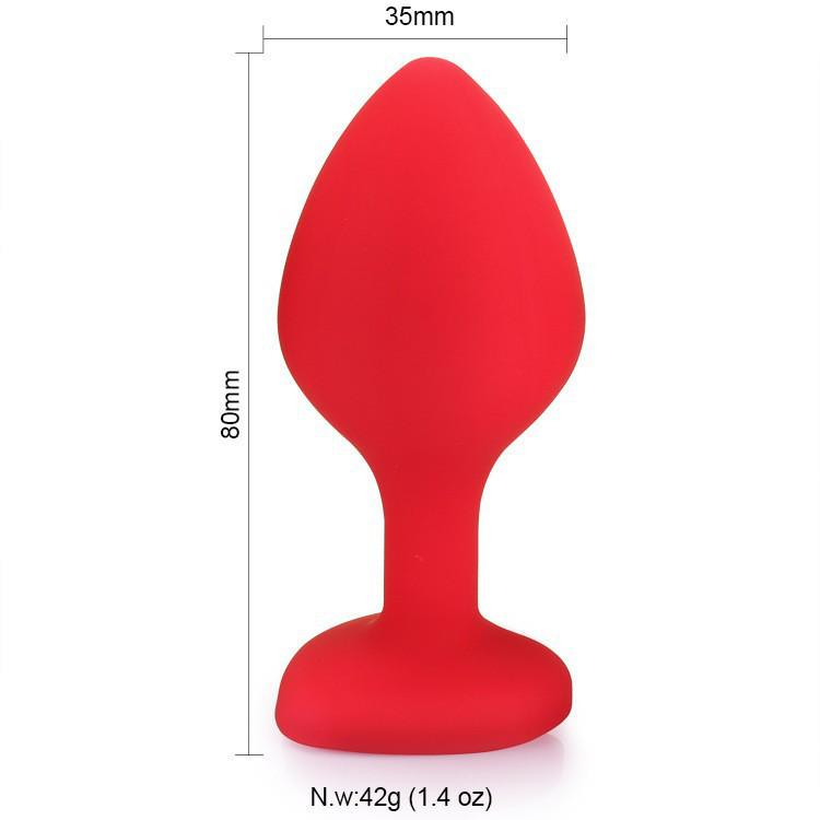 Heart-Shaped Silicone Anal Plug – Adult Erotic Toy & Dilator