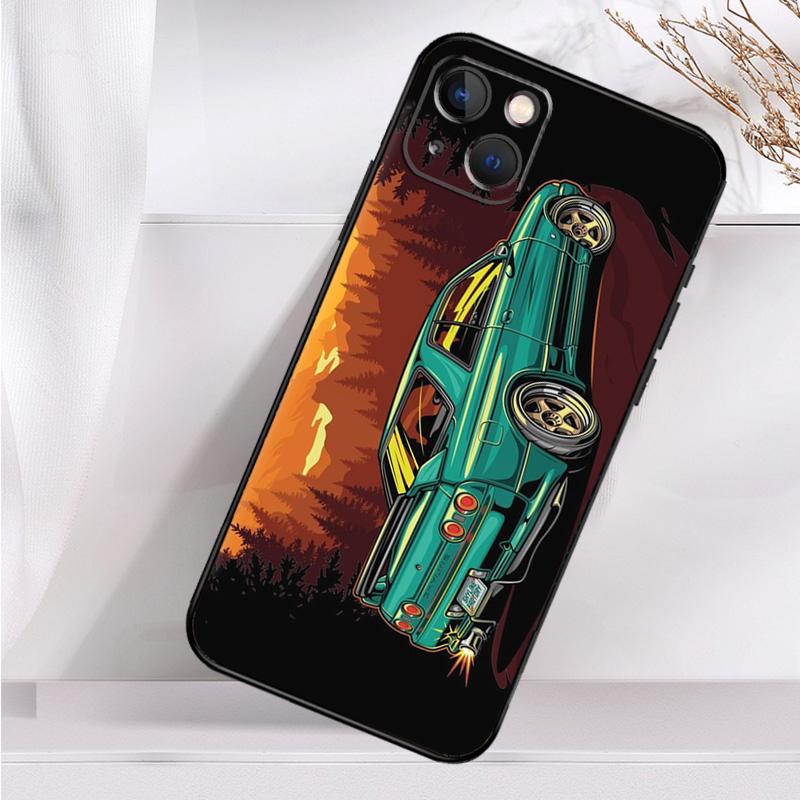 JDM Legenda Driftové Auto Pouzdro na Telefon Pro iPhone 16 15 14 12 11 13 Pro Max 7 8 Plus X XR XS Max 13 12 Mini Kryt