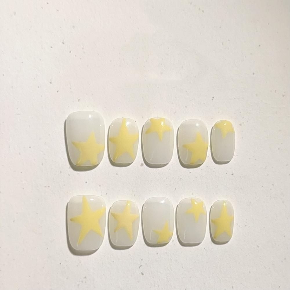 Handmade Cat Eye Short Square Oval Press On Nails With Bowknot Pearl Diamond Flower Star Decor Detachable Full Cover
