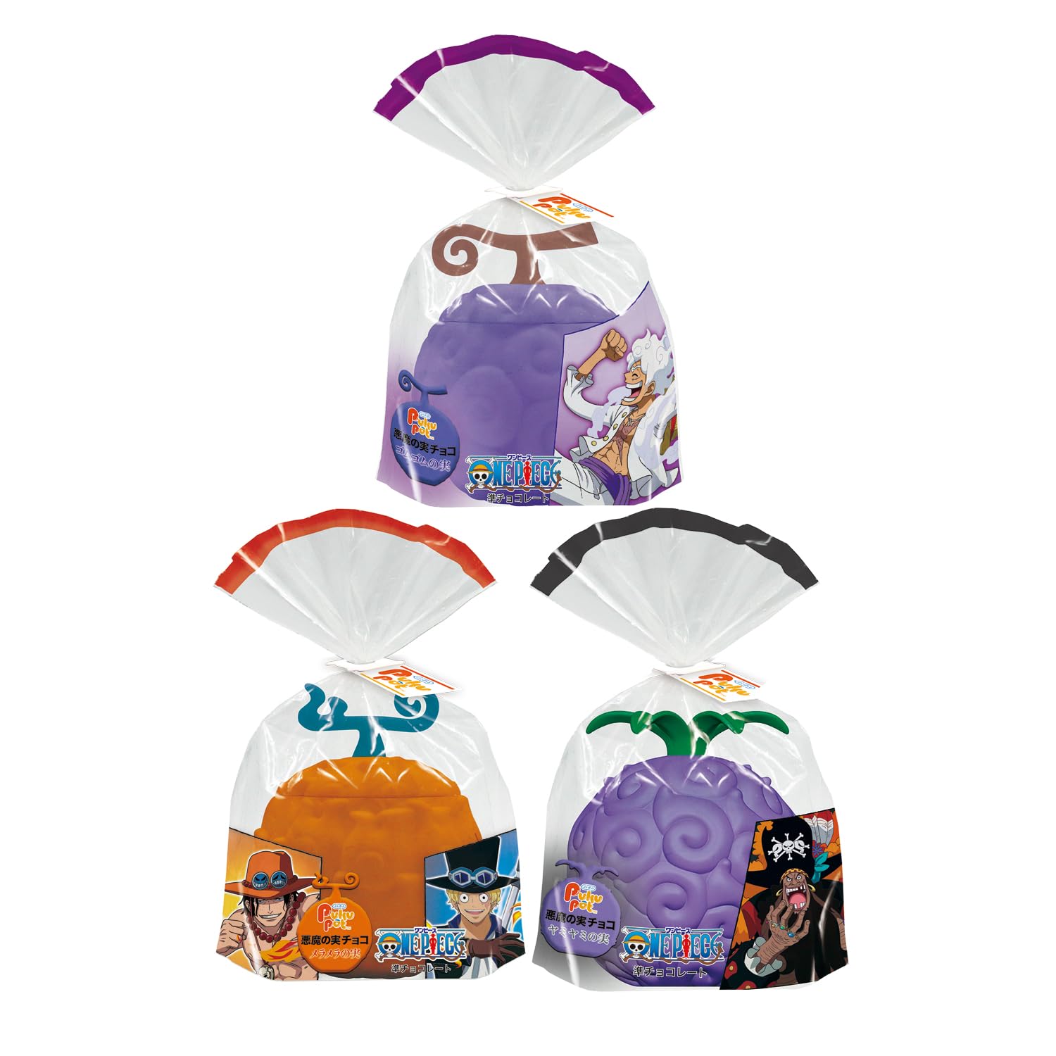 Heart PukuPot One Piece Devil Fruit Chocolate Candy Toy Set of Semi-Chocolate [Box 3]