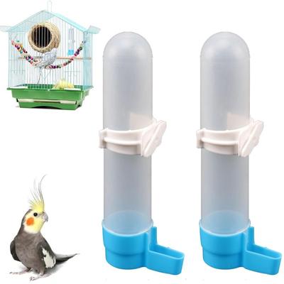 2 buc hrănitoare de apă pentru păsări, distribuitor automat de apă pentru papagali, peruși, peruși și cockatiels, adăpătoare suspendate pentru păsări, sticlă de apă pentru colivie
