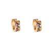 European & American W-Shaped Zirconia Earrings: Gold & Silver Rhinestone Inlaid, Fashionable Hoop Studs for Women.