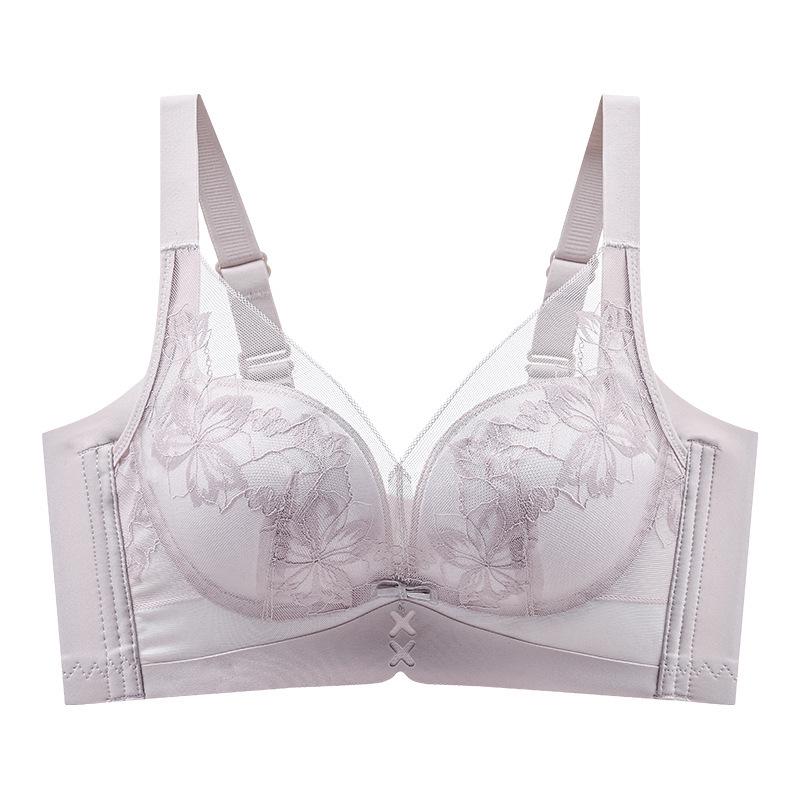 Elegant Lace Push-Up Bra for Small Busts: Back Slimming, Bust-Lifting, Anti-Sagging Design