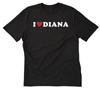 I Love Diana 100% Cotton T-shirt Mens Tees Top Funny I Heart Diana Shirt Cotton Birthday Shirt