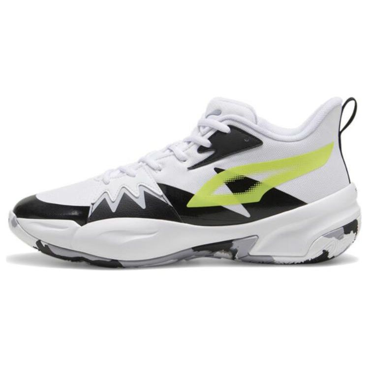 

Puma Genetics White Electric Lime Unisex Sneakers 309691-01 40