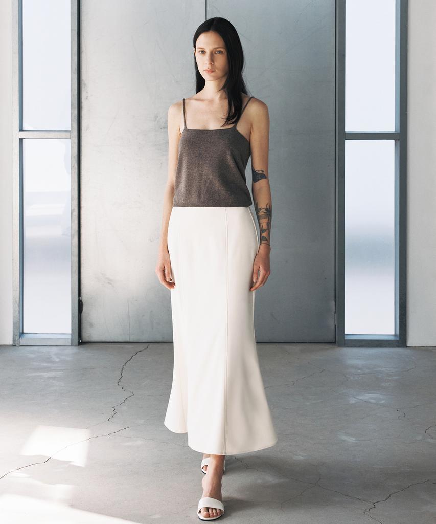 Aesmoeo Vera Mermaid Banding Skirt (Cream)