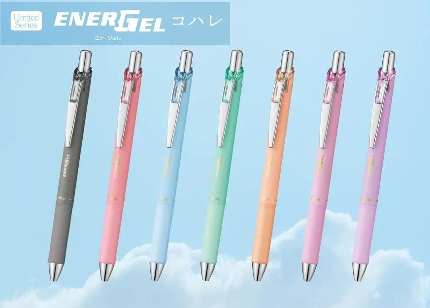 Pentel EnerGel Ballpoint Pen Limited Edition Kohare BLN75KH Pen Roconeko Card 0.5mm [7 Colors/8 Set] +