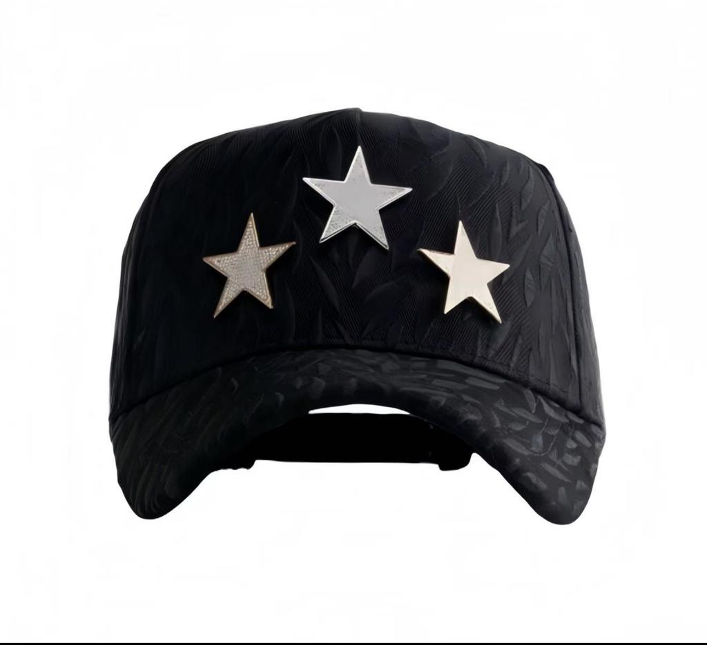 Wholesale Yo No Pesco Star Satin Lined Terry Dobby Embroidered Bling Sports Cap 5 Panel Rhinestone Brim Baseball Caps Barbas