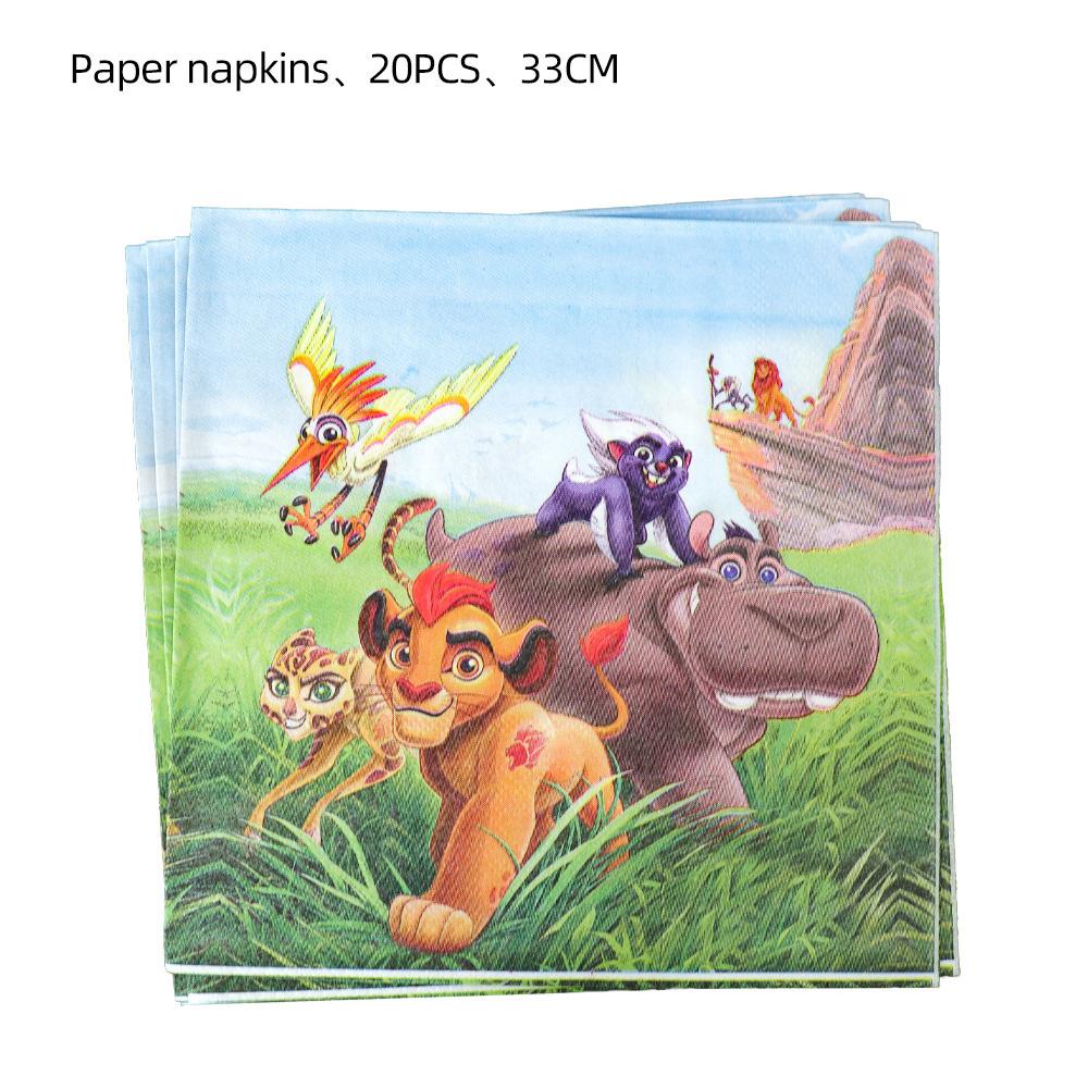 51pcs Lion King Party Tableware Include Tablecloth Plates Napkins Cups 10 Guests