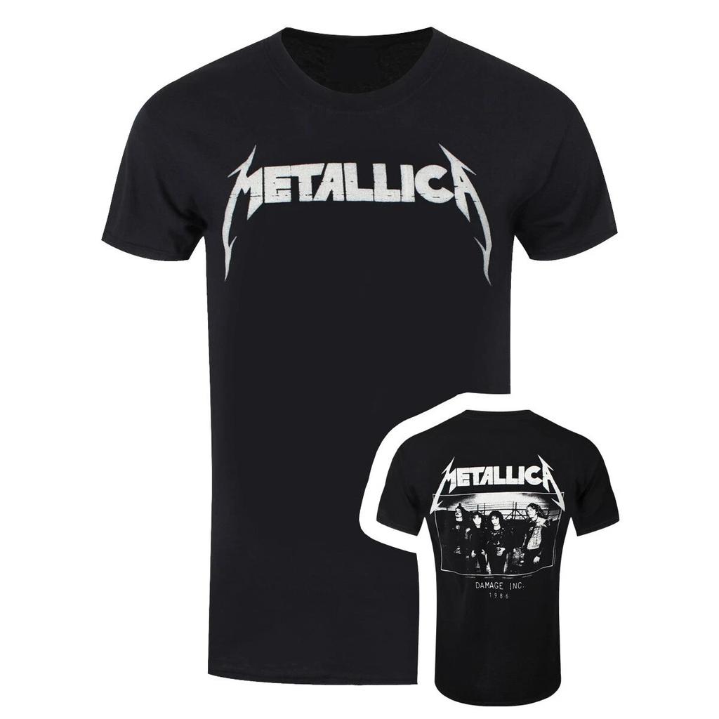 New Metallica Rock Metal Band Retro Skeleton Reaper 3D Neutral Tshirt Street Wear Short Sleeve Round Neck Shirt Mens Wear