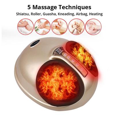 Massaggiatore Elettrico 3D Shiatsu Impastante a Pressione d'Aria per Piedi con Riscaldamento Macchina Massaggiante per Piedi con Agopressione con Terapia a Rulli a Sfera