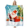 Christmas Themed Flannel Fleece Blanket Nap Throw Customizable Home Use