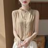 Summer Lace Collar Sleeveless Shirt Women's Wooden Ear Stand-up Collar Vest Top