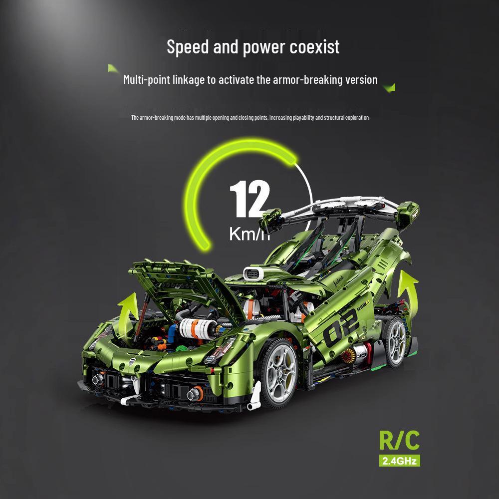 Gu Li 10628 Mamba Green Koenigsegg Sports Car Building Blocks Compatible with Lego