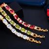 WWJ Luxury Wedding Jewelry Cubic Zirconia Tennis Bracelets Bangle