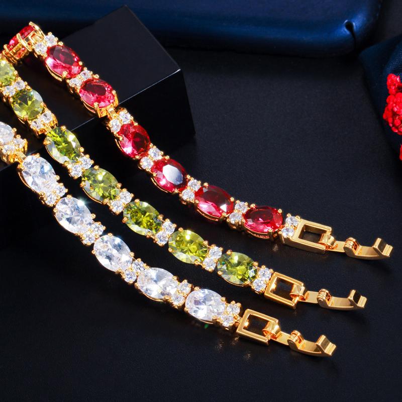 WWJ Luxury Wedding Jewelry Cubic Zirconia Tennis Bracelets Bangle