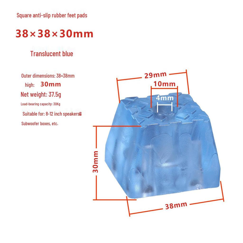 Silicone Vibration Damping Speaker Foot Pads - Anti-slip, Shock Absorbing, Self-Adhesive, Trapezoidal Design for Amplifiers