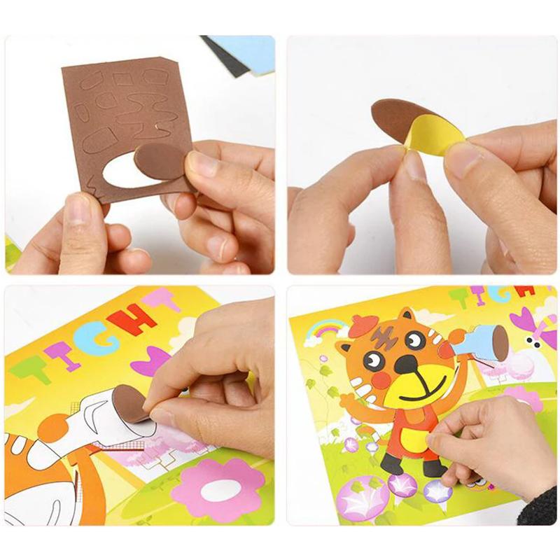 20pcs/set 3D EVA Foam Sticker Toy Children Classic Stickers Toys Cute Cartoon Animal Puzzle for Kids Toy Girls Gifts TMZ