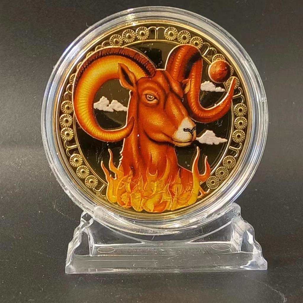 Gold-Plated Scorpio, Gemini, and Libra Zodiac Medallion Set