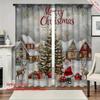 2 Christmas Trees, Santa Claus, Snowflake Houses, Window Screens, Home Decor Styles, Living Room Curtains