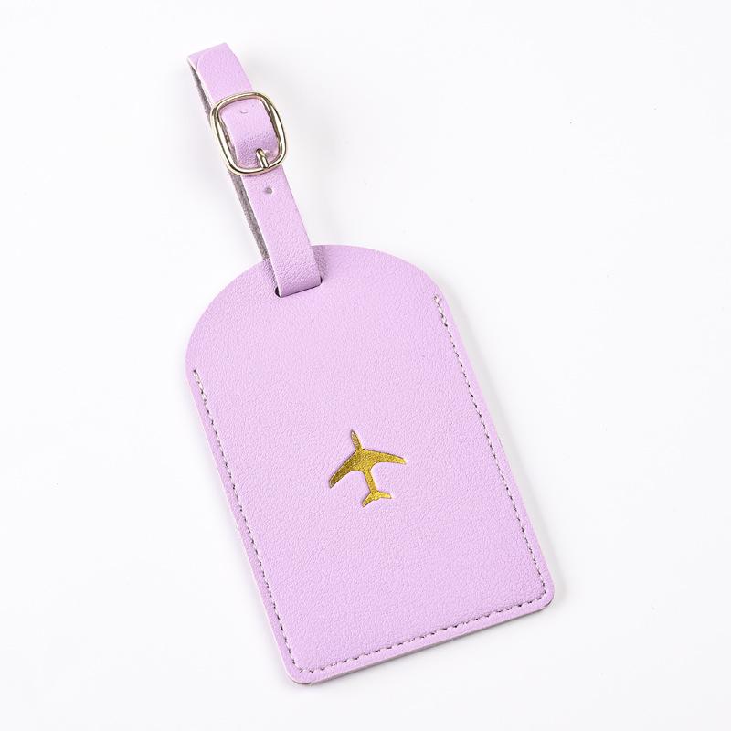 1PCS PU Leather Business Luggage Tag Suitcase Address Label Luggage Boarding Case Label Name ID Address Clip Travel Accessories