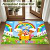 Crystal Velvet Square Rug Custom NameEl Payaso Plim Plim Pattern Non Slip Home Floor Decor Rug
