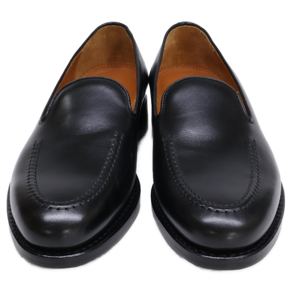 JALAN SRIWIJAYA Green Label Relaxing Special Order 98957 Dupuy Calfskin Mock Slip-on Loafers Shoes 39 blackUsed