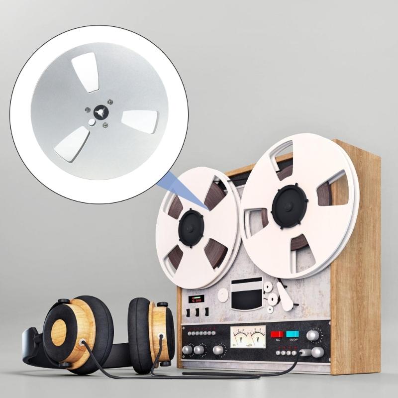 Replacement 7inch Aluminum Recording Takeup Reel for 1/4" Reel to Reel Tape, 3 Hole Model for Sound Decks