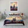 Nature Wolf Art Decor Set Soft Comfortable Duvet Cover Bedding Set Included 1*Duvet Cover & 2*Pillowcases, Gift