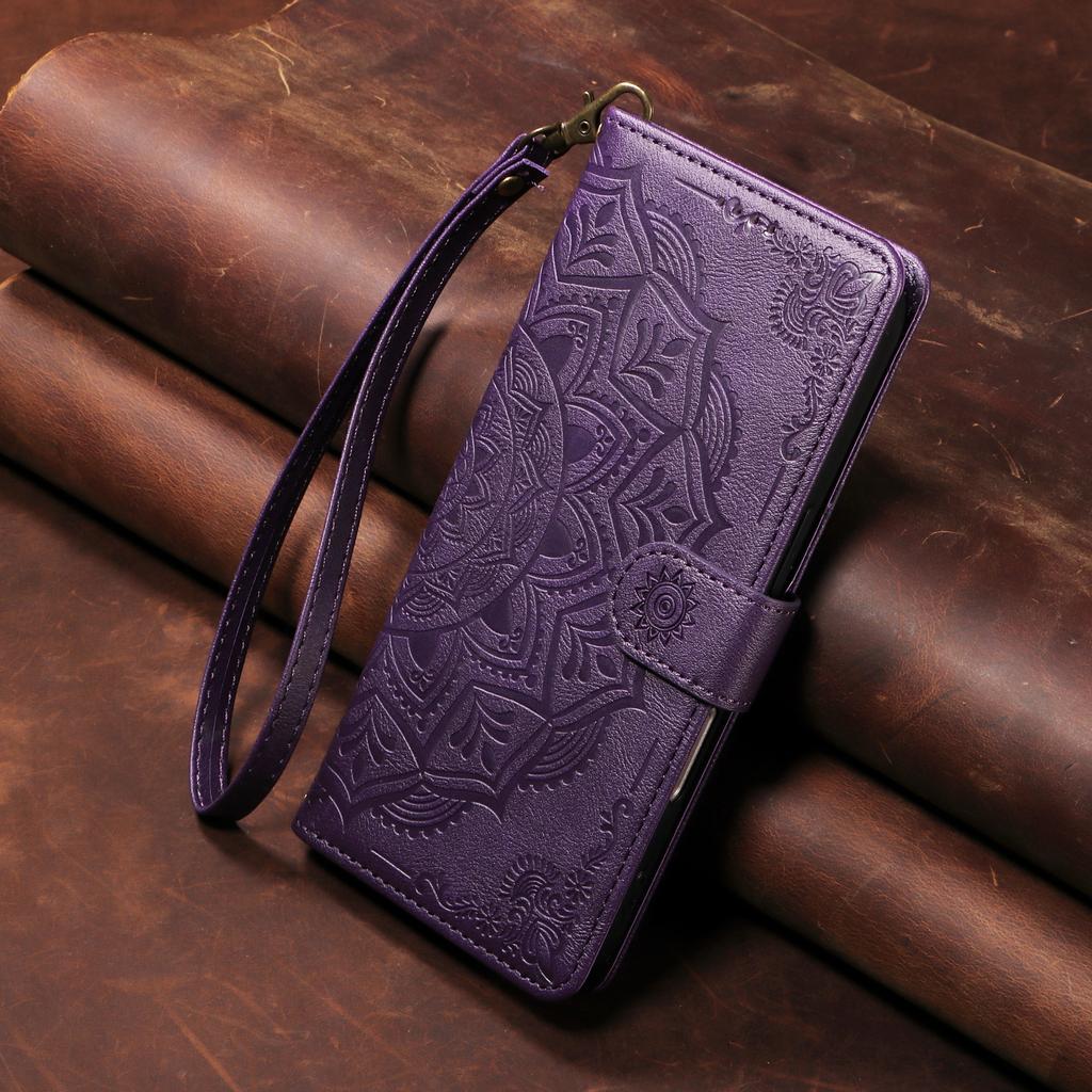 Flip Wallet Case For Samsung Galaxy A33 A53 A73 A22 A32 A52 A72 A42 A17 A16 A15 A14 A13 A12 4G 5G Leather Cover Mandala Embossed
