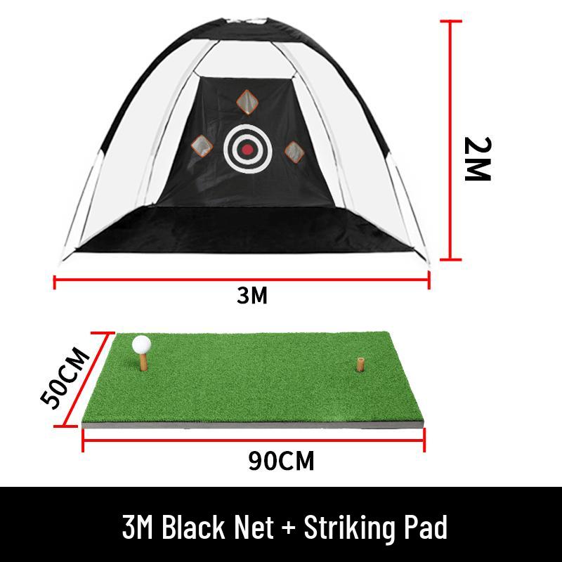 JINGGENG Golf Practice Hitting Cage & Net Set