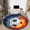 Flame & Water Soccer Ball - Unique Design for Sports EnthusiastsRound Non-Slip chair mat chair carpet for office Rugs for Office Decor Gift For Valent
