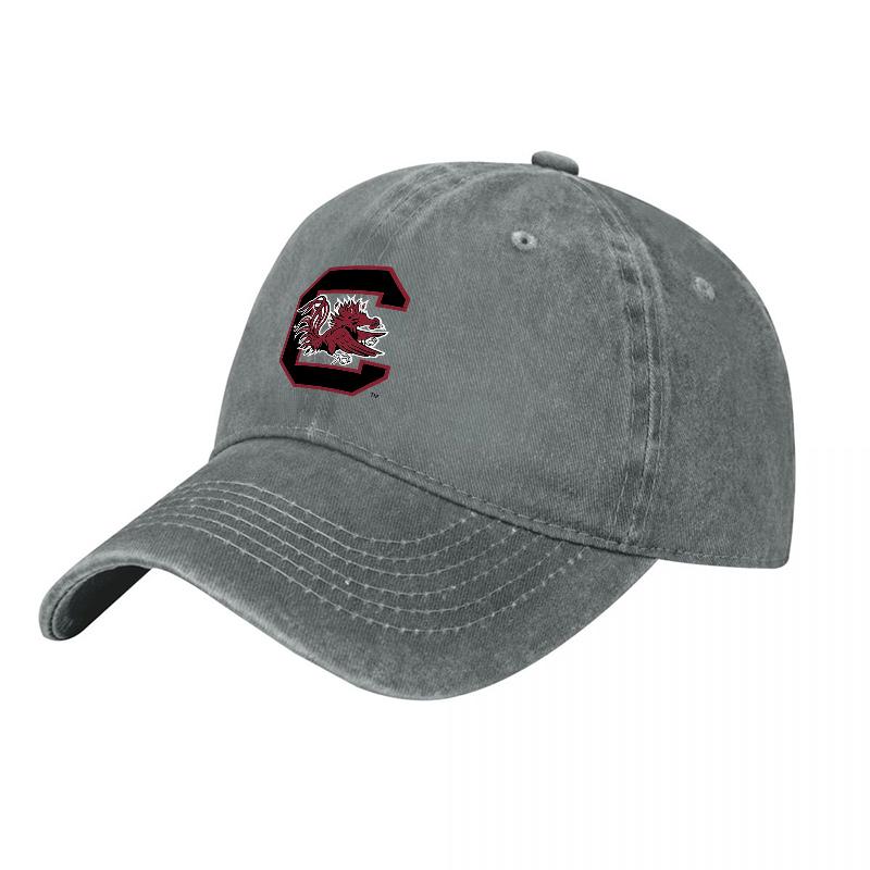 South Carolina Gamecocks Washed Canvas Baseball Cap with Embroidered Logo and Adjustable Fit for Casual Wear