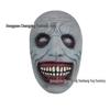 2021 Halloween Exorcist Demon Mask - Smiling White Face with White Eyes Horror Mask