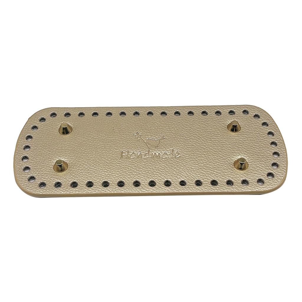 Oval Round Bags Bottom Leather Bag Base with 44 Holes Nail-Bottom Shaper Pad for DIY Crossbody Shoulder Bag Knitted Bag