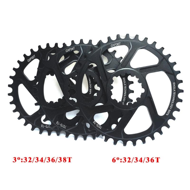 Aluminum Alloy Mountain Bicycles Chainring Direct Mounted 3mm Offset 32T/34T/36T/38T Narrow Wide Chainwheel Chainring