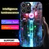 Frost Core Sound Control LED Luminous Glass Case for iPhone Samsung