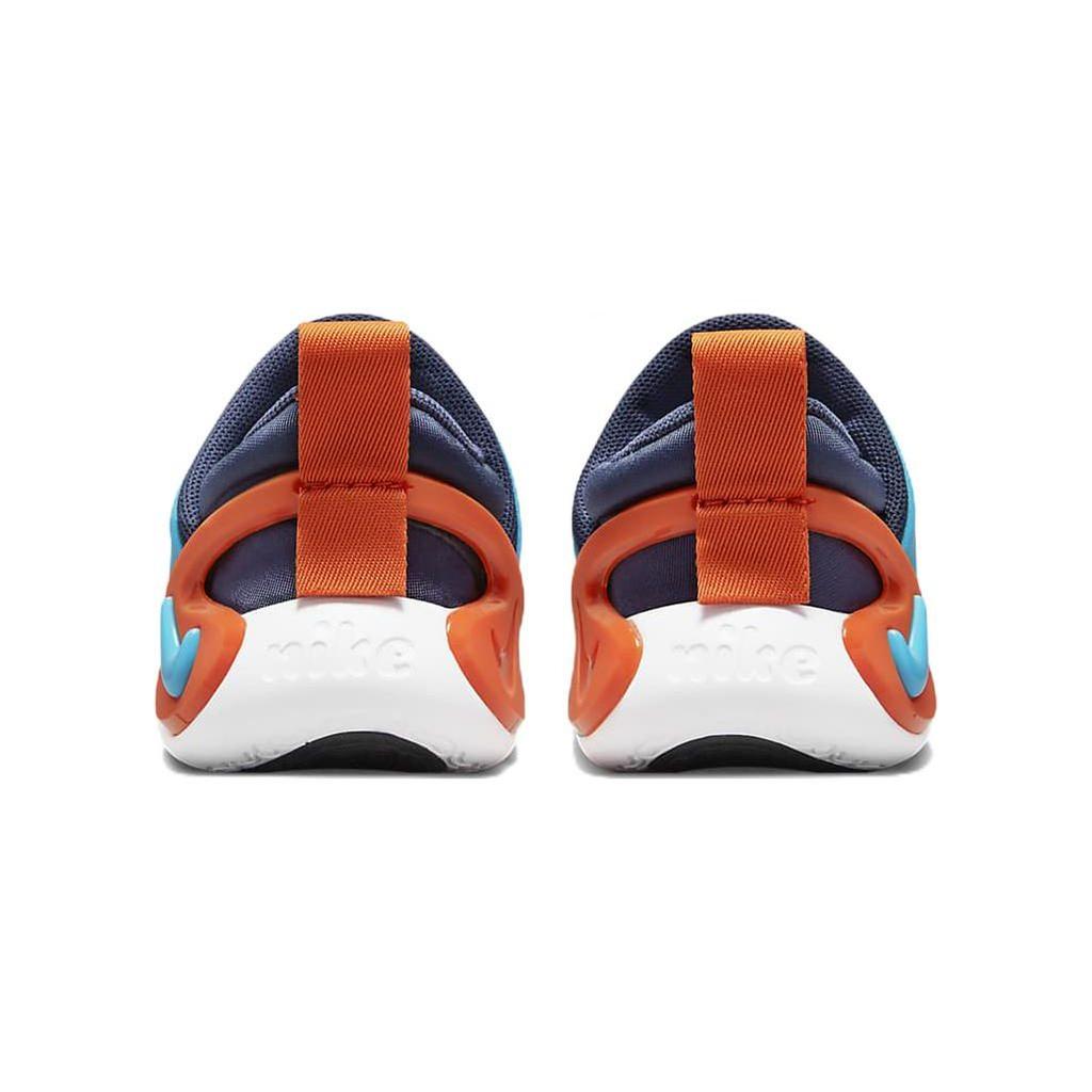 Nike Dynamo GO Flyease Cushioning, Wear Resistant Low Top Toddler Shoes Blue Orange Infant And Toddler DH3438-403