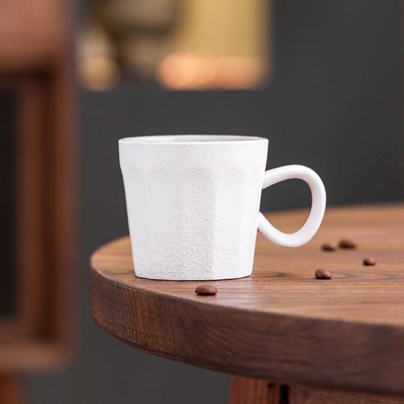 Creative Ceramic Coffee Cup High Value Afternoon Tea Latte Cup Household Water Cup Coarse Pottery Mug