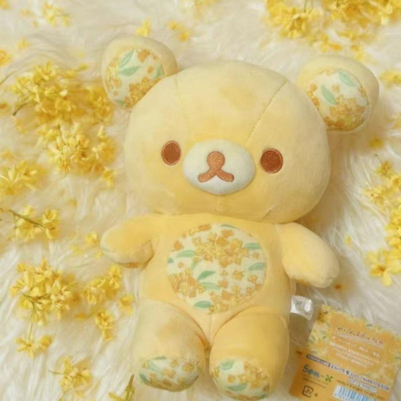 Cute Rilakkuma Colorful Plush Toy Keychain Four Seasons Collection Korilakkuma Brown Bear Peluche Girly Anime Bear Stuffed Doll