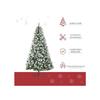 HOMCOM Sapin De Noël Artificiel, 800 Branches, 61 Pommes De Pin, Pointes Enneigées, Ignifuge, 180 Cm