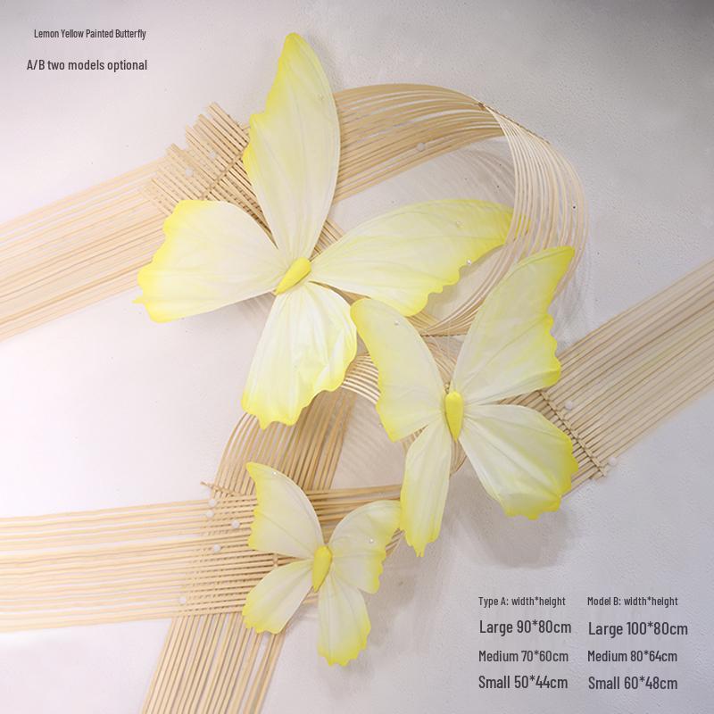 

3D Painted Butterfly Wedding Backdrop with Scenery and Props for Photography and Décor