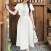 ZANZEA Women Casual V-Neck Summer Short Sleeve Dress