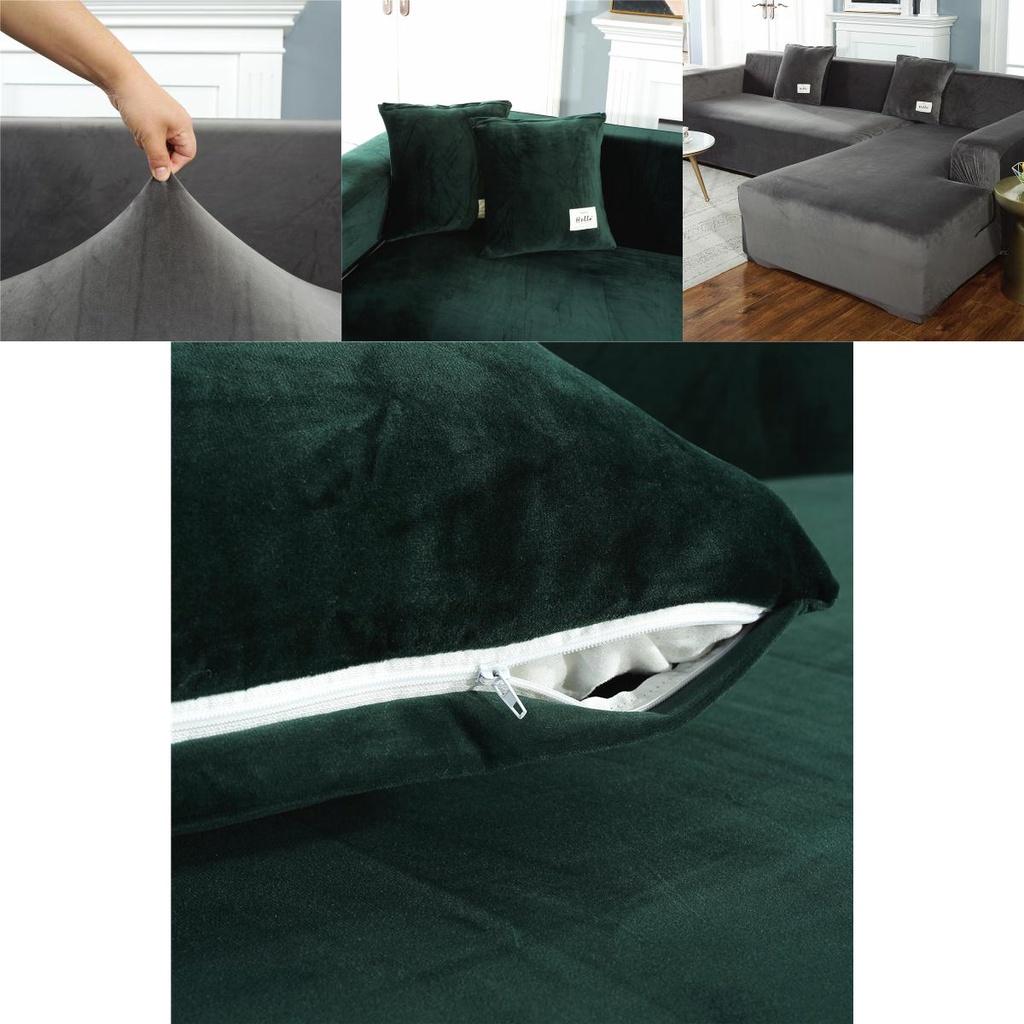 Premium Samt Elastischer Sofabezug Für 1-3 Sitzer Universal Und Weicher Schutz