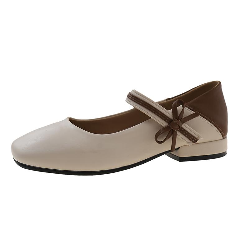 Fashion 2024 High Quality Flats Square Head Casual Comfortable Women's Shoes New Non-slip Outdoors Butterfly Knot Shoes for Women