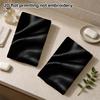 Luxury Black Satin Texture Towel, Soft Absorbent Daily Shower Towel