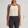 Lu Same Sports Vest Women's Yoga Clothes with Chest Pad Silm Slim Looking Nude Feel Cross Back Training Running Tops