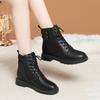 Boots Women's Popular Shoes This Year, New Martin Boots Autumn and Winter Fleece Leather Shoes Mother Shoes Short Boots Cotton Shoes